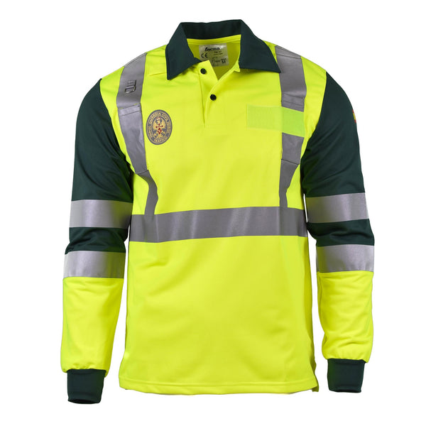 Echt Spaans Polo -shirt met lange mouwen Gele Civil Guard Reflective Jacket nieuw