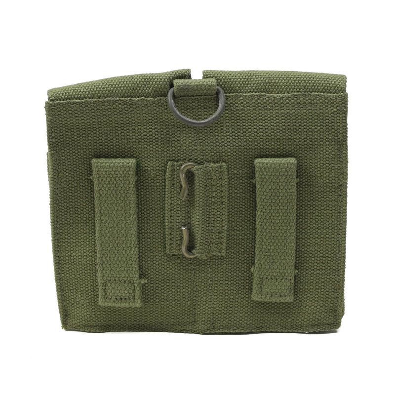 Origineel Noors leger magazine pouch vintage dubbele munitie tas groen canvas nieuw