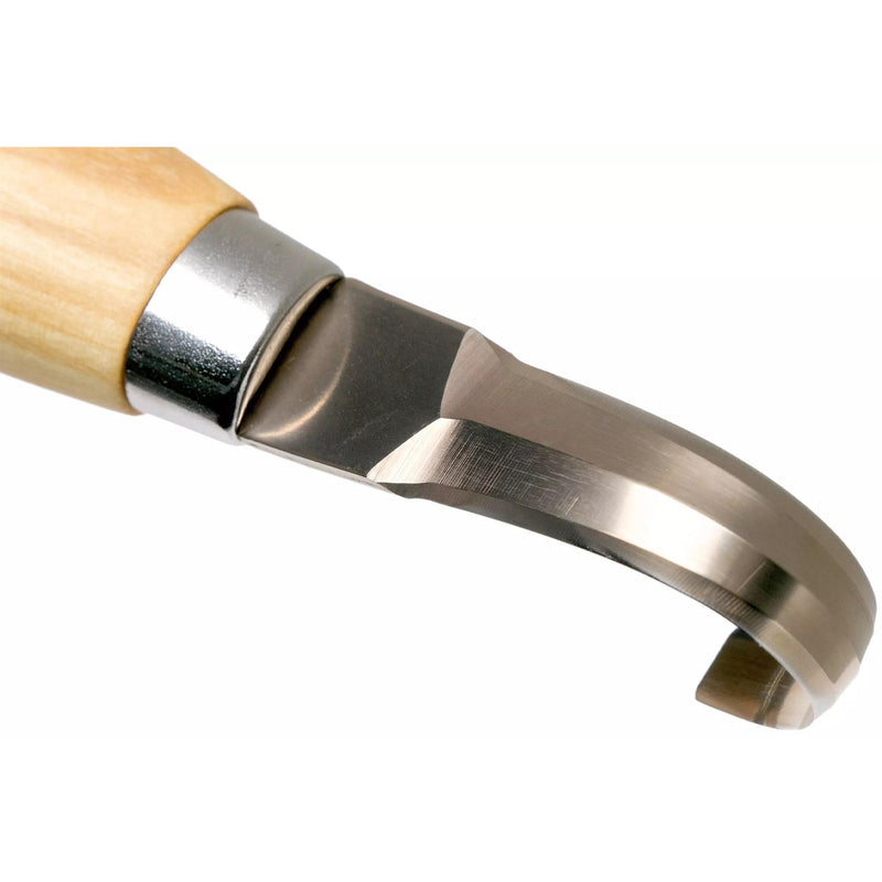 Couteau à crochet pour sculpture sur bois MORAKNIV cuillère 162 double tranchant en acier inoxydable bouleau