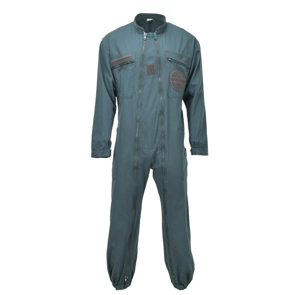 Echte Franse luchtmacht militaire coverall dubbele zip monteur jumpsuit olijf