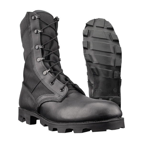 Véritables bottes de combat militaires PANAMA en cuir noir de l'armée américaine Jungle NEUF