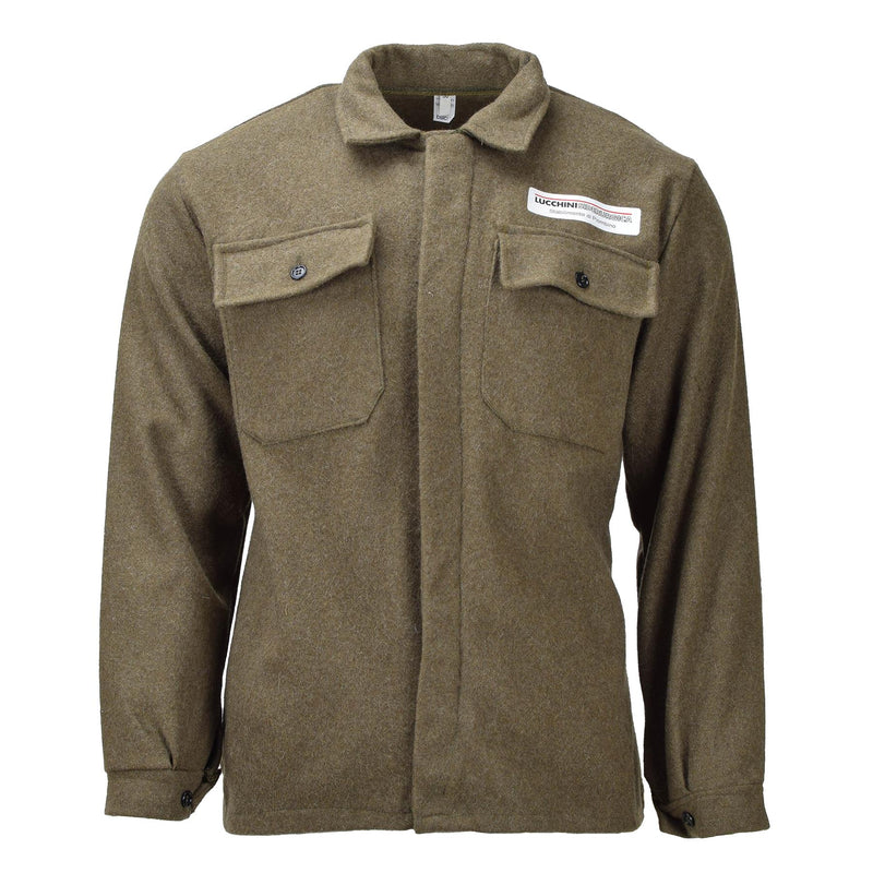 Veste de cérémonie italienne originale en laine olive, uniforme vintage, poignets réglables