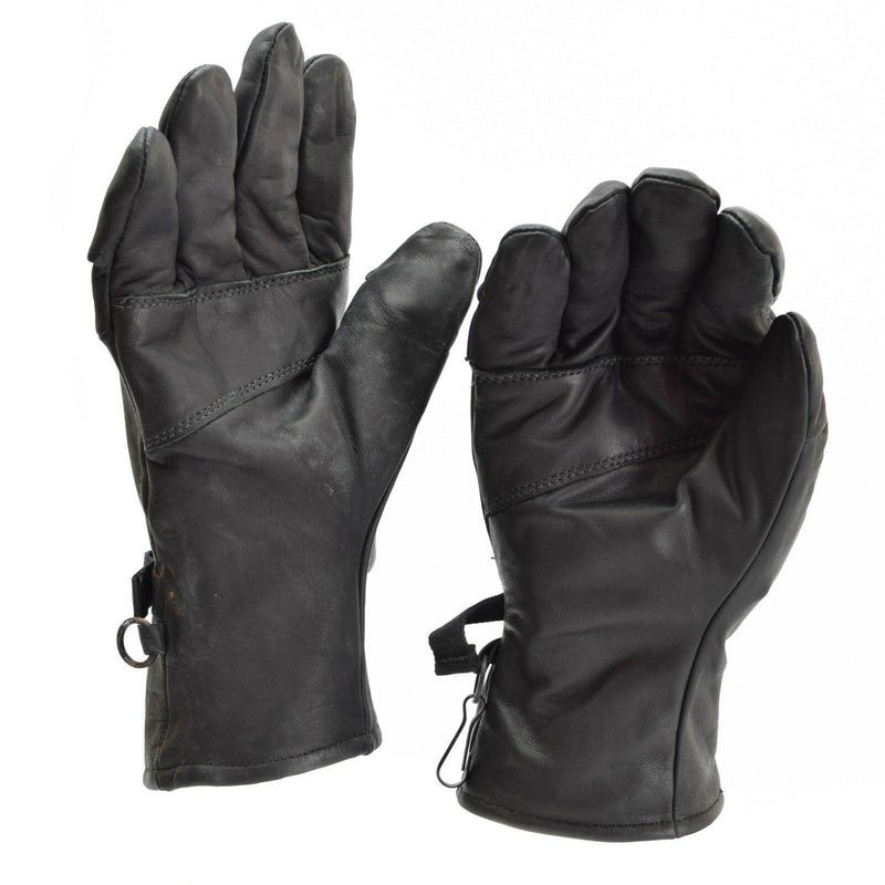 Gants de combat en cuir d'origine de l'armée américaine Véritable cuir noir militaire