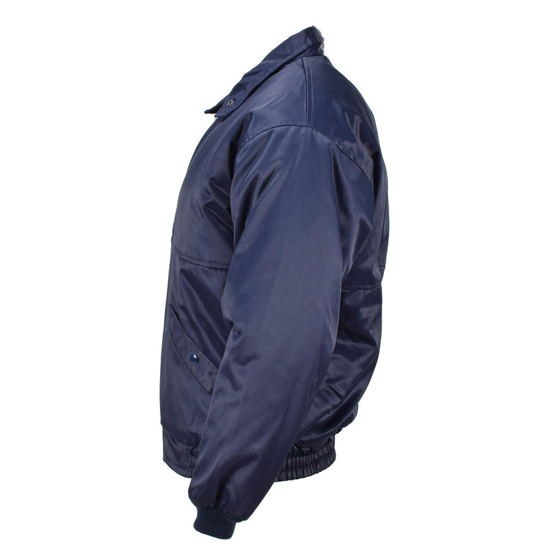 Veste bomber de marque Lambert pour les forces aériennes françaises, uniforme de pilote coupe-vent bleu chaud