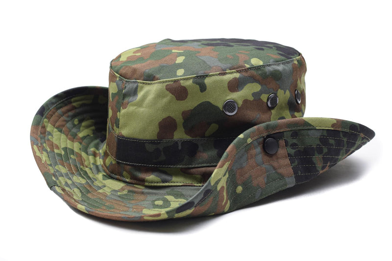 Chapeau de boonie Flecktarn de l'armée allemande d'origine pour le camping, la chasse, l'extérieur, l'été, NEUF