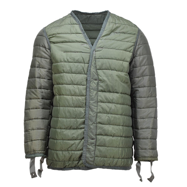 Veste de doublure originale de l'armée grecque M65 veste militaire chaude matelassée doublure verte