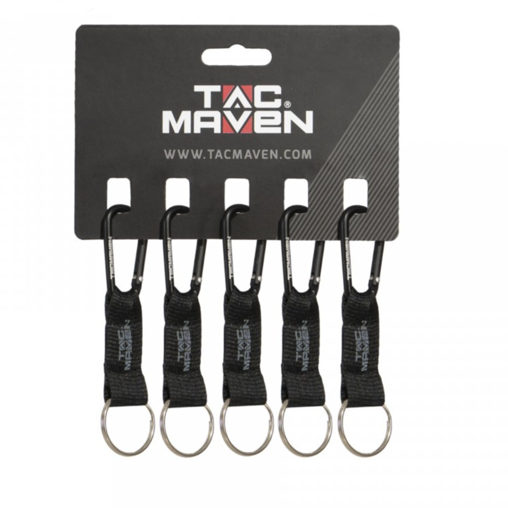Pentagon Tactische 5 mm aluminium karabijnhaakclips 5-pack outdoor campingsleutelhanger