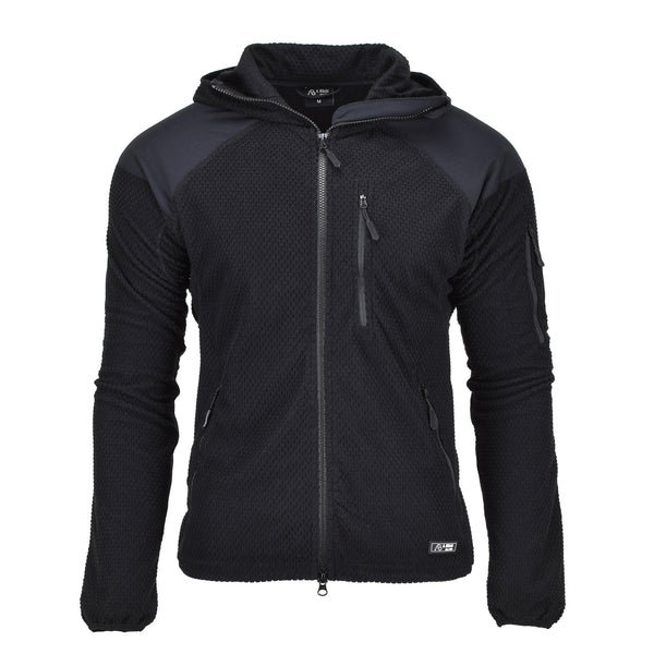 Blochl Brand Militaire stijl Thermal Jacket Fleece Hooded Hooded Black Nieuw