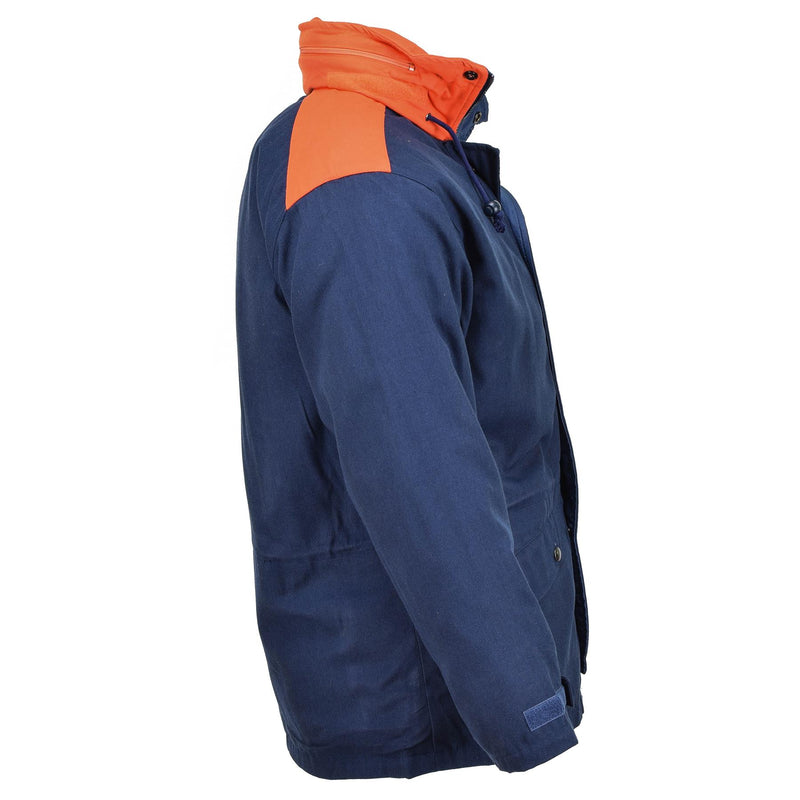 Originele Italiaanse trilamineerde marine parka jas vintage waterdicht nieuw nieuw