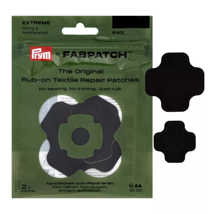 Prym FabPatch EXTREME zelfklevende reparatiepleisters waterafstotend zwart