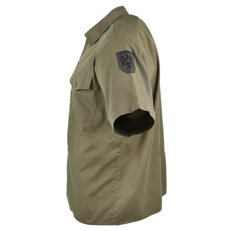 Véritable chemise de l'armée autrichienne M65 OD Combat militaire à manches courtes Olive BDU