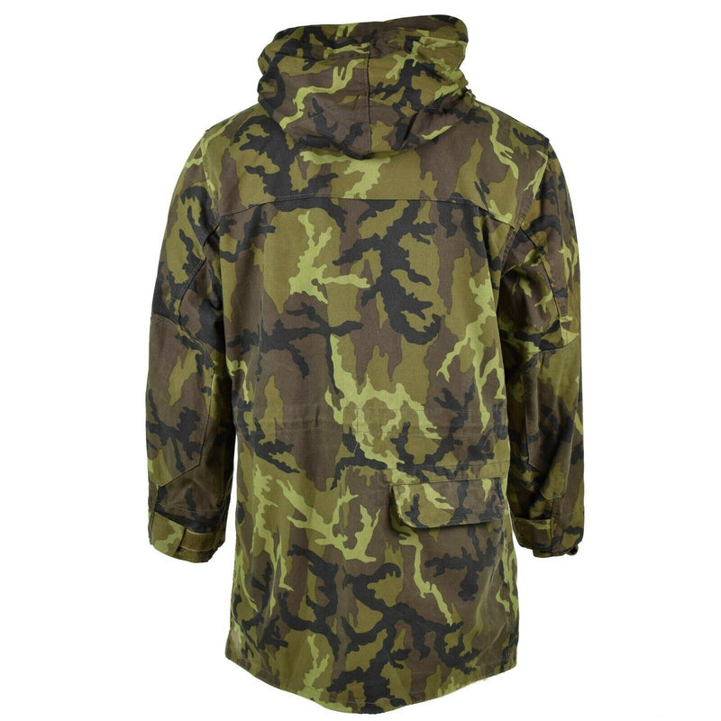 Veste de combat militaire originale de l'armée tchèque CZ 95 camouflage parka à capuche