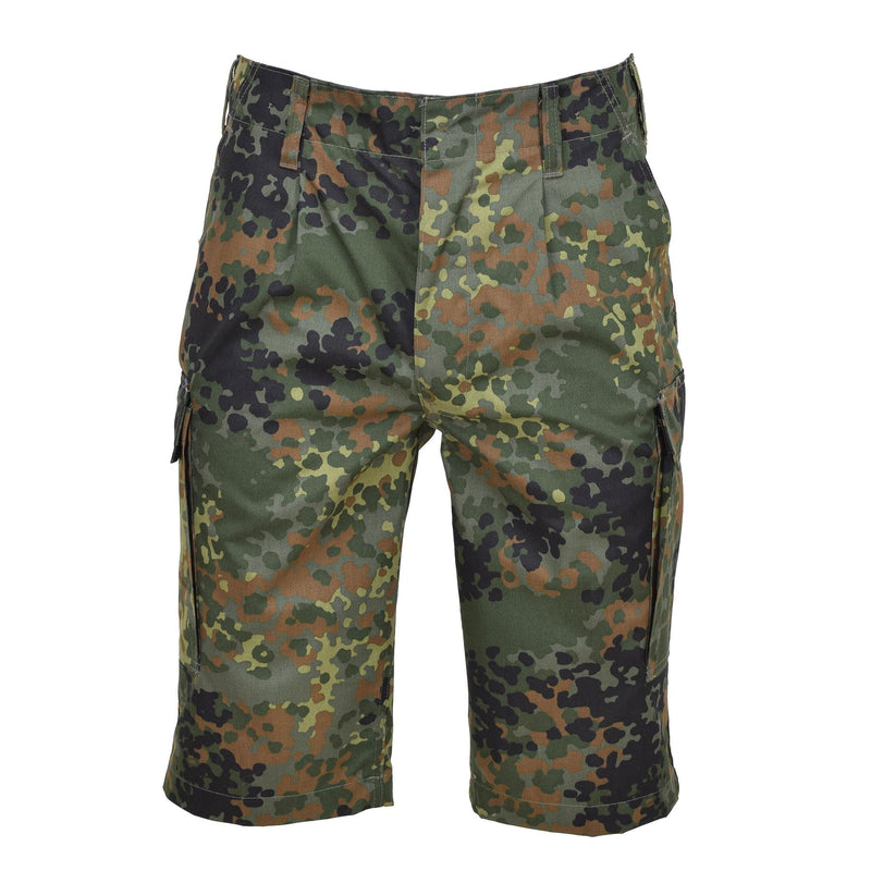 Short mi-long Leo Kohler pour personnel militaire, bermuda, camouflage flecktarn