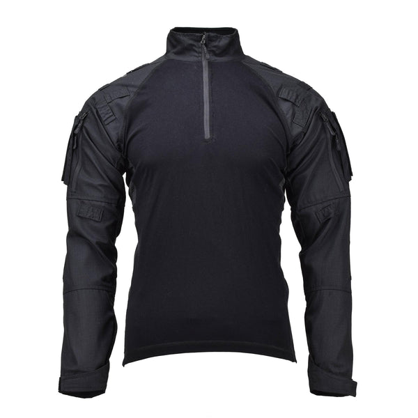 Mil-tec merk militaire stijl zwarte tactische veldtroepen gevechtshemd type 2