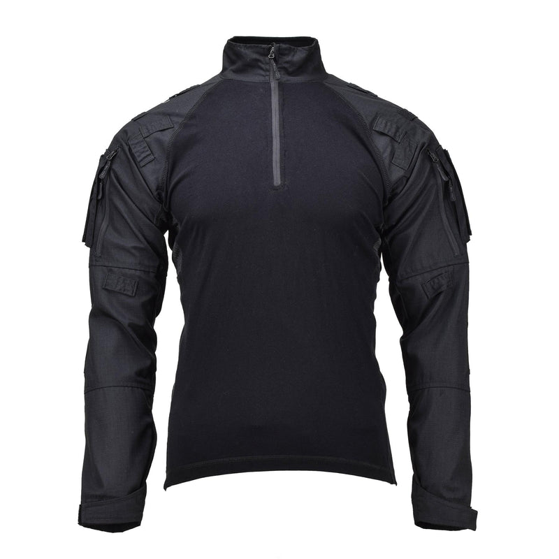 Chemise de combat tactique noire de style militaire de marque Mil-Tec TYPE 2