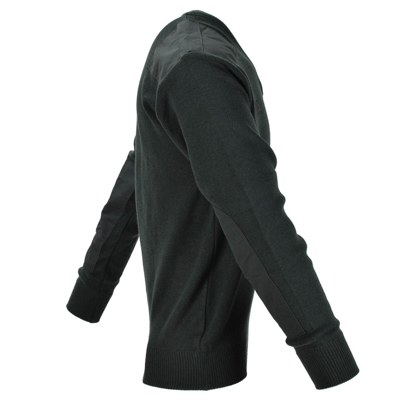 Echte Nederlandse trui Army Pullover Commando Jumper Dark Green V-Neck Men Nieuw