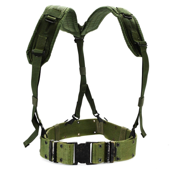 Original U.S Army Webbing System Web Suspenders Belt LC-2 Militair Pistool Green