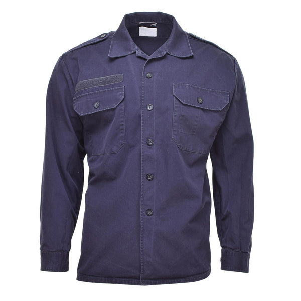 Echt Nederlands leger shirts lange mouwen uniform jas marineblauw militair surplus