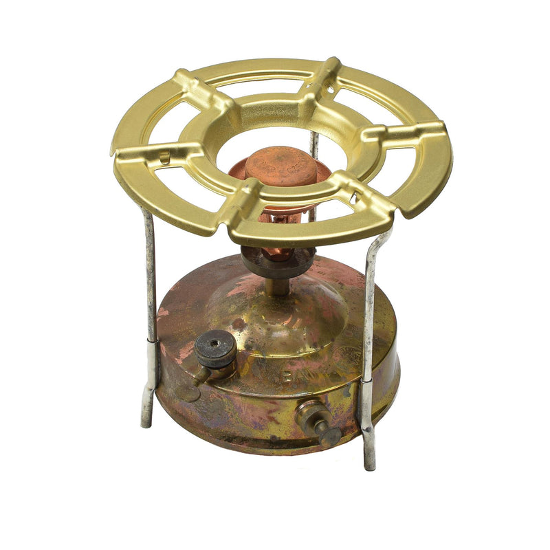 Ensemble de réchaud de camping militaire tchèque Meva d'origine avec brûleur à combustible liquide vintage NEUF