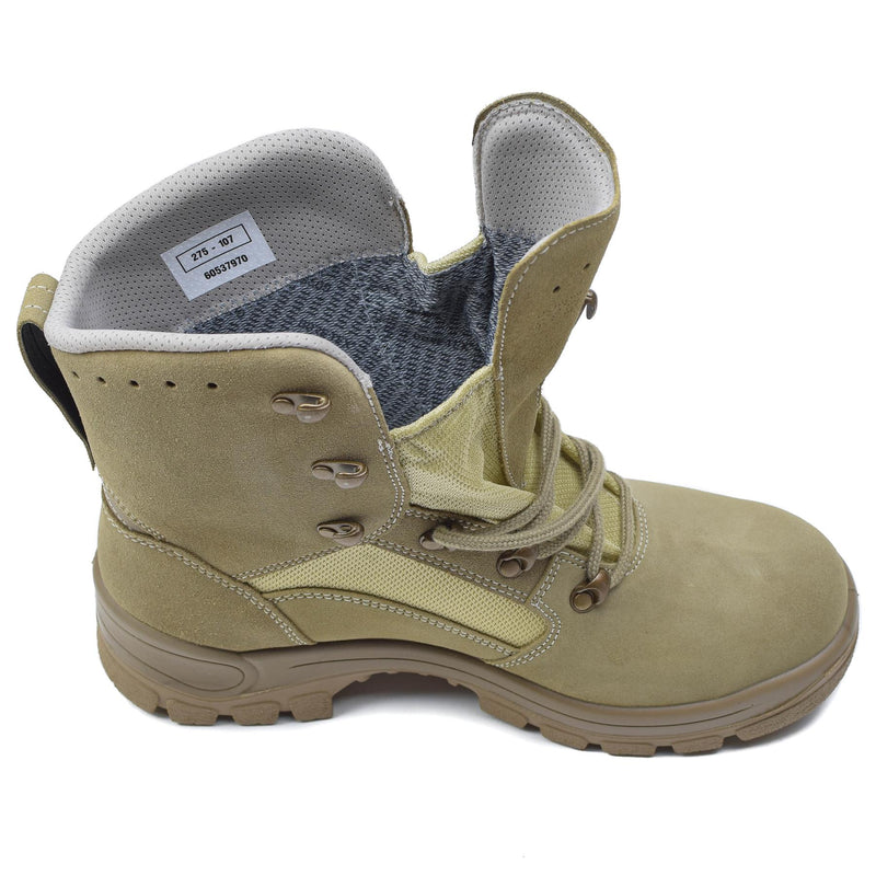 Bottes tactiques militaires allemandes originales imperméables à semelle ronde en caoutchouc kaki NEUVES