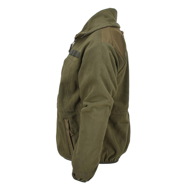 Blochl -merk Oostenrijkse militaire stijl fleece jas hoge nek vol ritssluiting ademend