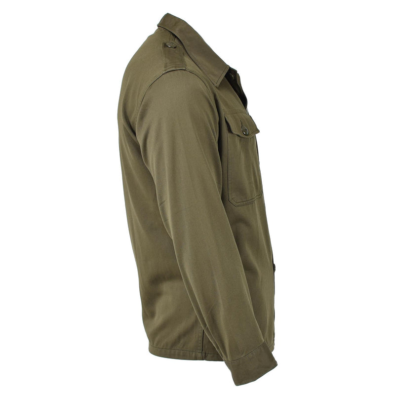 Robe chemise à manches longues d'origine autrichienne militaire olive décontractée légère NEUF