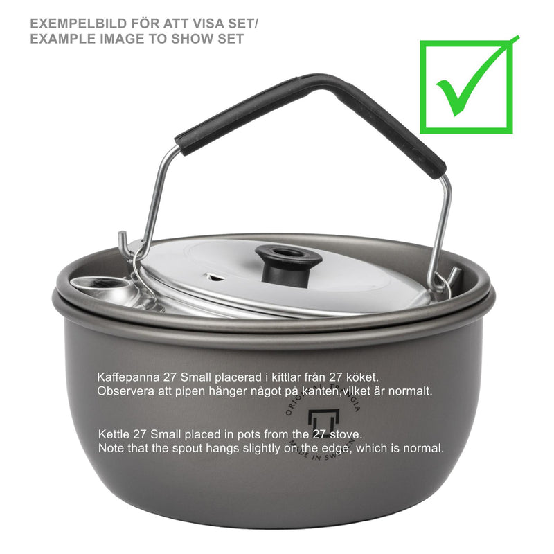Trangia 0.6L Kettle -deksel aluminium lichtgewicht vouwhandgreep camping koken