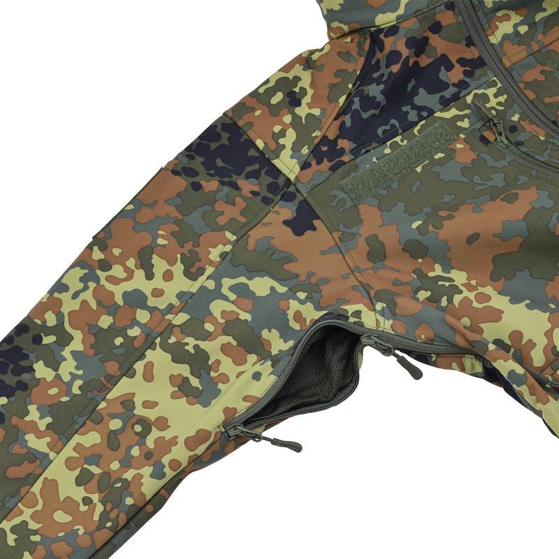 MIL-TEC Softshell Jacket SCU 14 Duitse Flecktran Camo Outdoor Wanding Outerwear