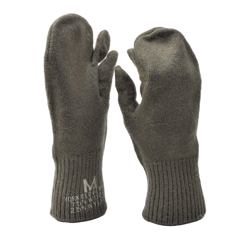 Mitaines de déclenchement militaires américaines originales, gants chauffants en laine de surplus militaire NEUF