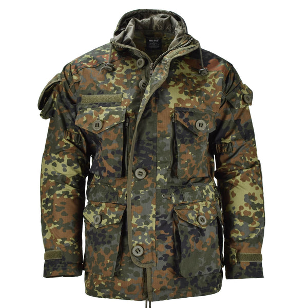 MIL-TEC merkjack ripstop smokd Duits leger flecktarn camo parka herenkleding