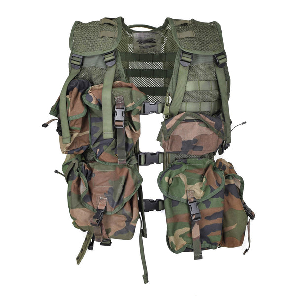 Echt Nederlands militair olijfvest Set 7 stks modulair bos camo molle zakjes