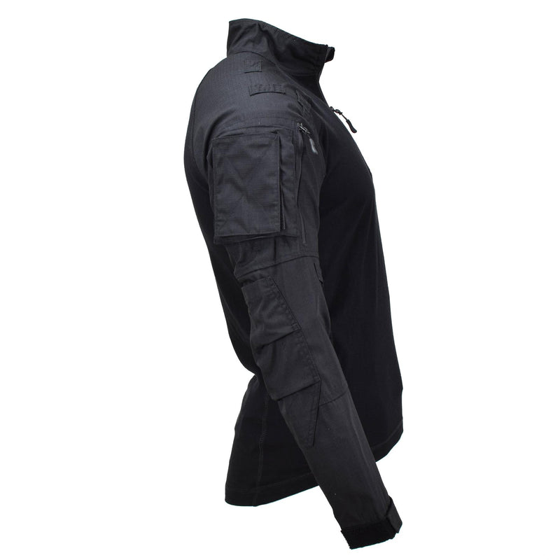 Chemise de combat tactique noire de style militaire de marque Mil-Tec TYPE 2