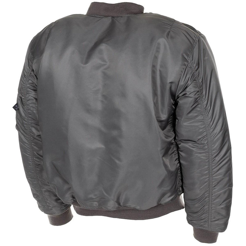 Veste style armée américaine MA1 troupes des forces aériennes bomber coupe-vent gris urbain