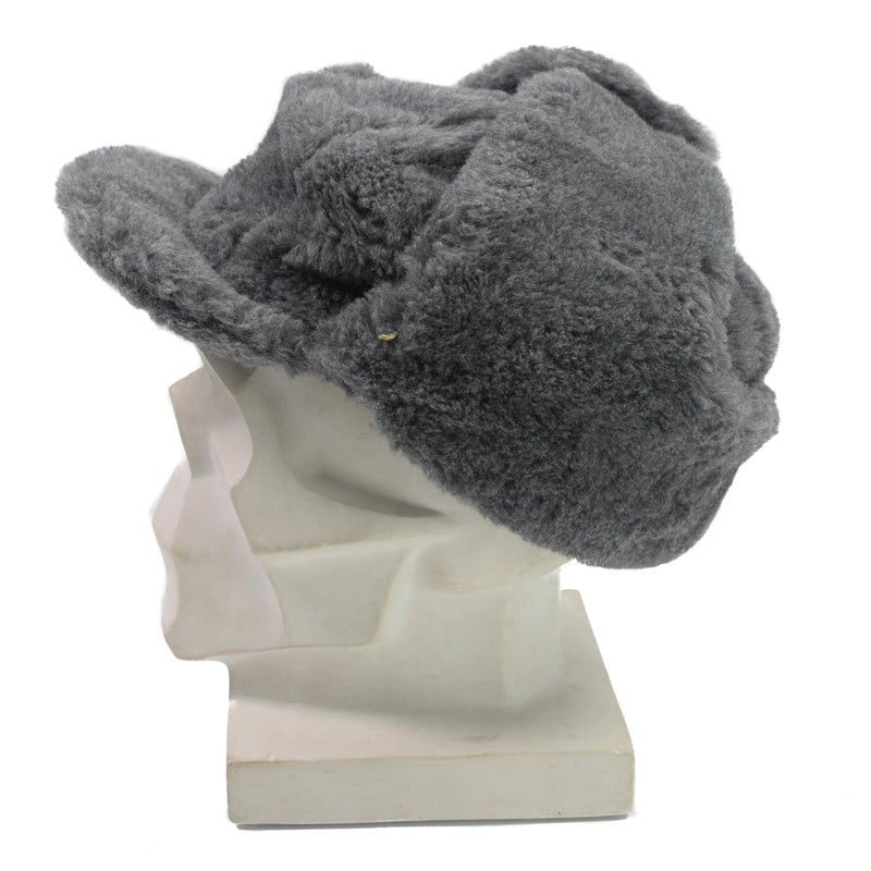 Casquette d'hiver originale de l'armée tchèque avec cache-oreilles en fausse fourrure pour temps froid