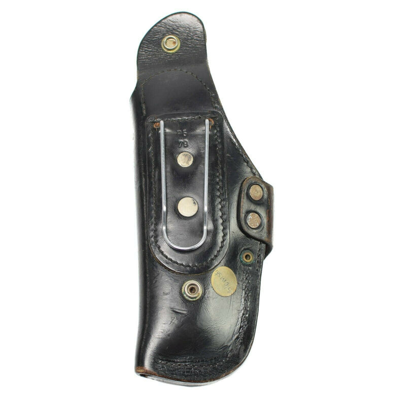 Originele Duitse politie -pistool Holster Zwart leerhouder