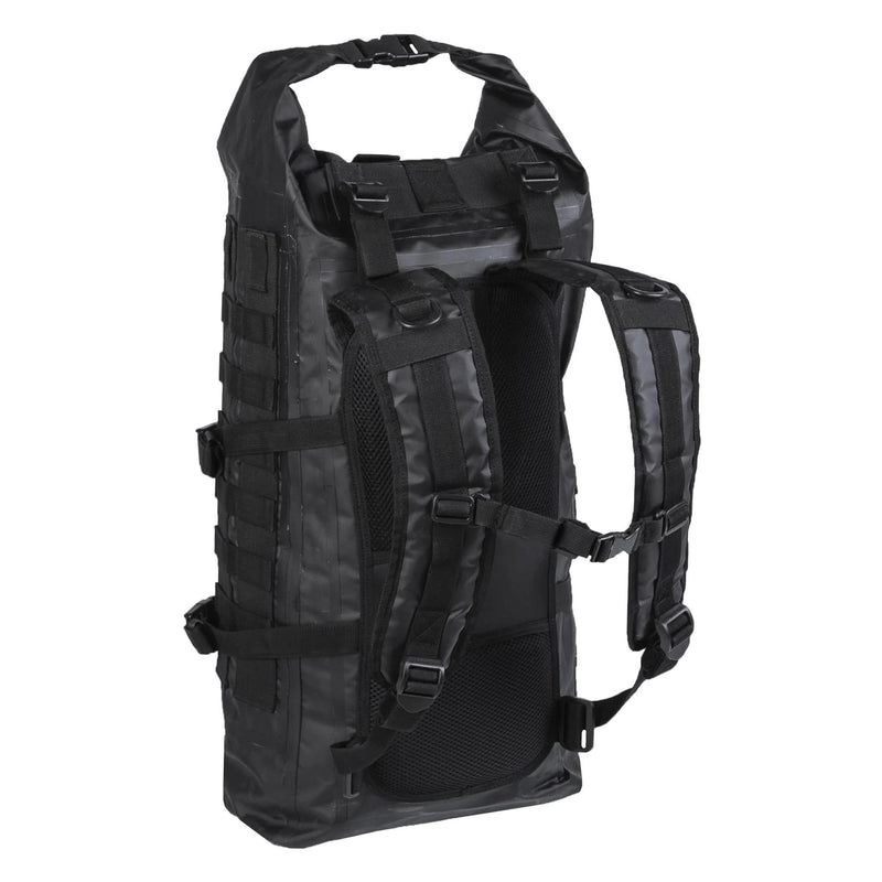 Sac à dos tactique enroulable MIL-TEC SEALS DRY-BAG étanche 35L noir
