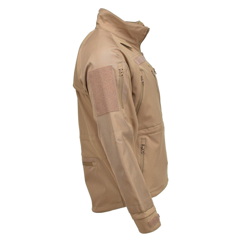 MIL-TEC winddichte wandeljack Soft Shell Stormproof Zips Fleece Liner Coyote