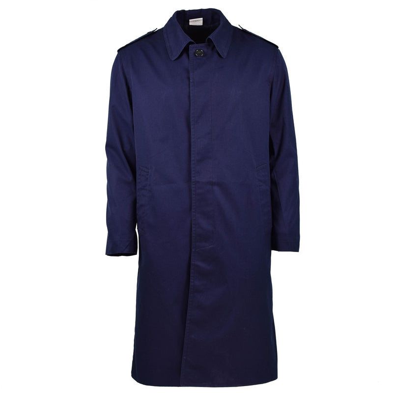 Echte Franse militaire regenjas leger luchtmacht trench jas blauw waterdicht
