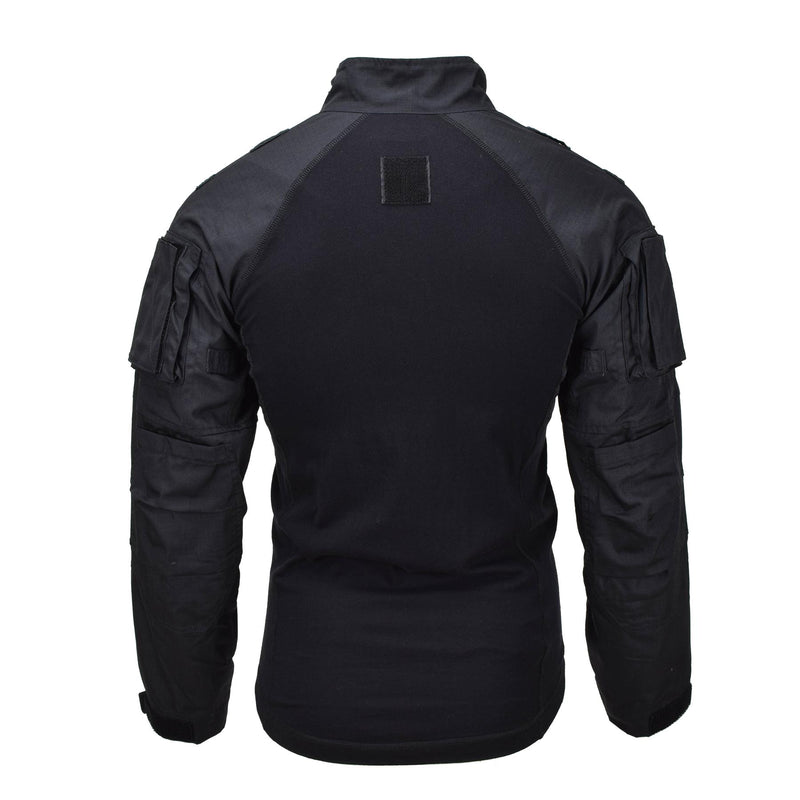 Chemise de combat tactique noire de style militaire de marque Mil-Tec TYPE 2