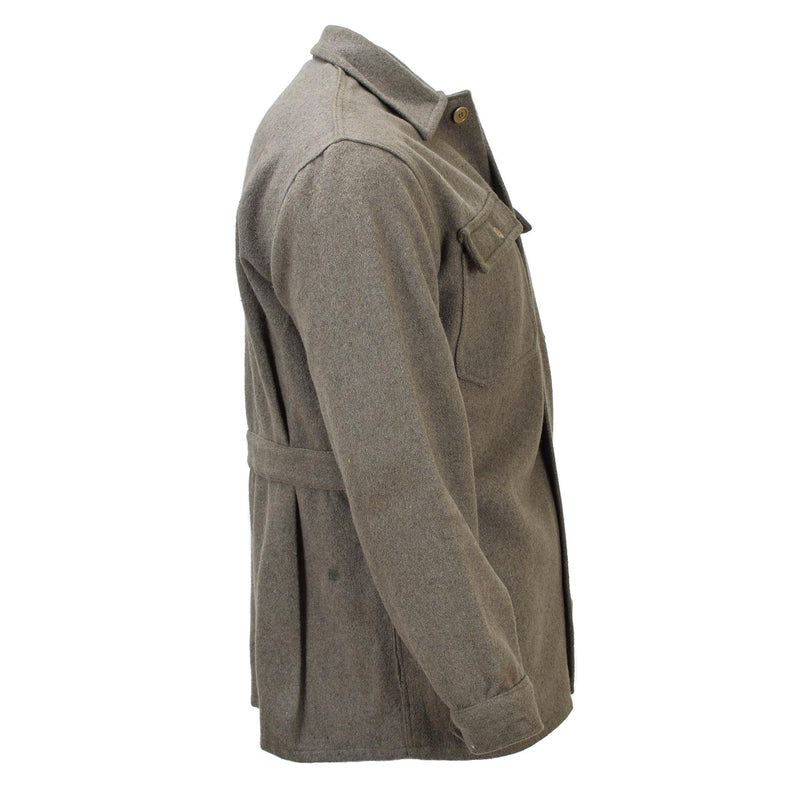 Veste de cérémonie italienne originale en laine olive, uniforme vintage, poignets réglables