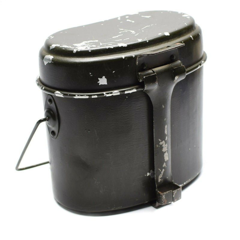 Véritable gamelle de l'armée roumaine. Marmite militaire en aluminium