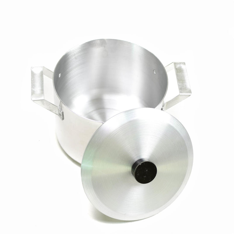 Véritable marmite de l'armée tchèque avec couvercle 2 l en aluminium Ustensiles de cuisine militaires 0,5 gal