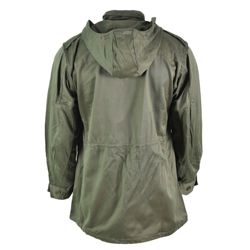 Veste de combat militaire à capuche en satin de l'armée française d'origine Olive OD