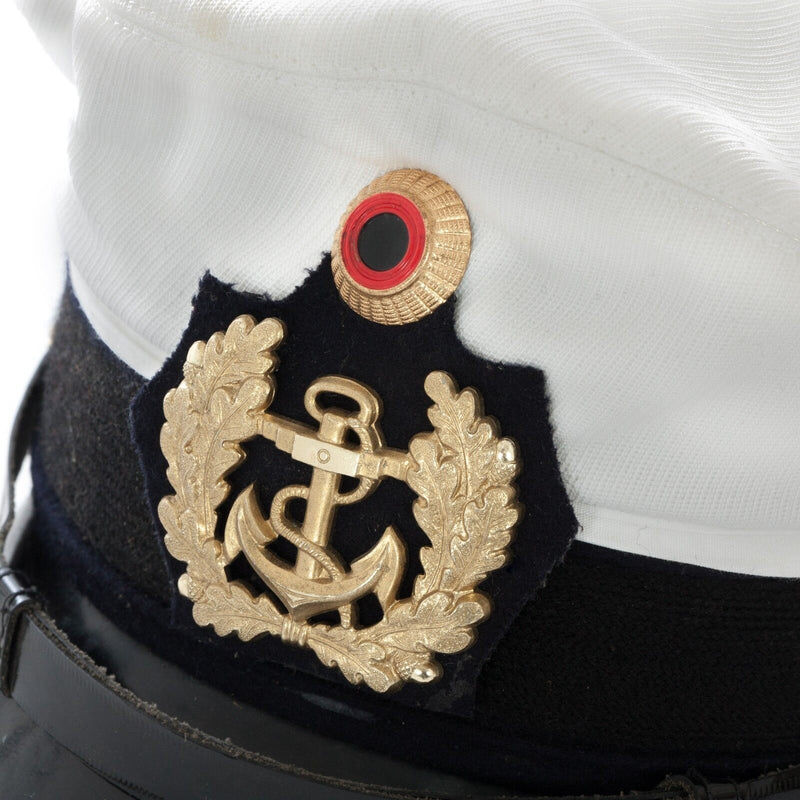 Originele BW Duitse legerofficieren mariniers cap vizier foerage piekhoed marine marine