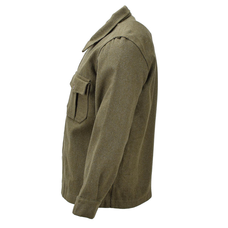 Veste de cérémonie italienne originale en laine olive, uniforme vintage, poignets réglables