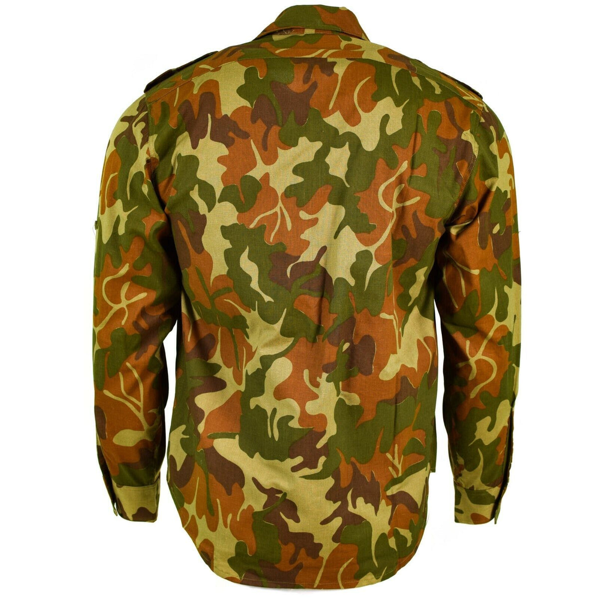 Chemise de combat M90 originale de l'armée roumaine, poches poitrine, camouflage à feuilles extérieures