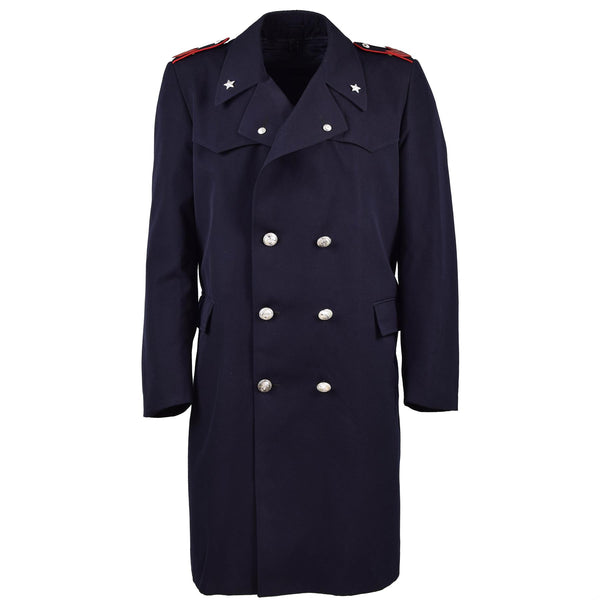 Manteau original de la police militaire italienne, long trench-coat des carabiniers italiens avec doublure