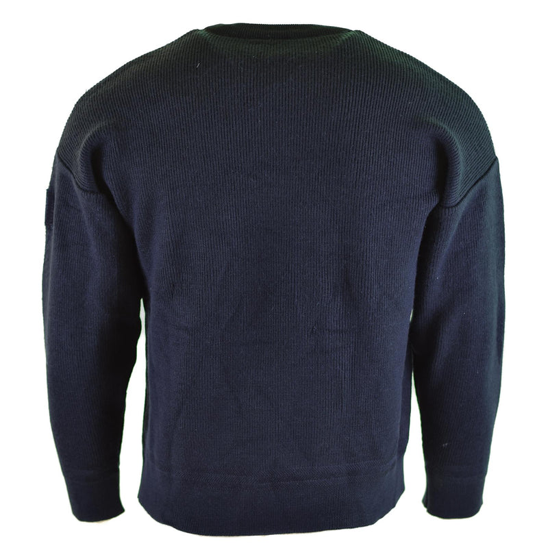 Echt Frans leger pullover blauw commando jumper militaire trui ronde nek