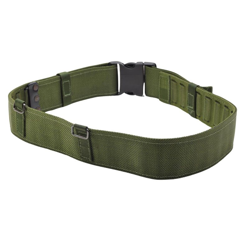 Ceinture tactique originale de l'armée danoise en toile de combat réglable olive NEUF