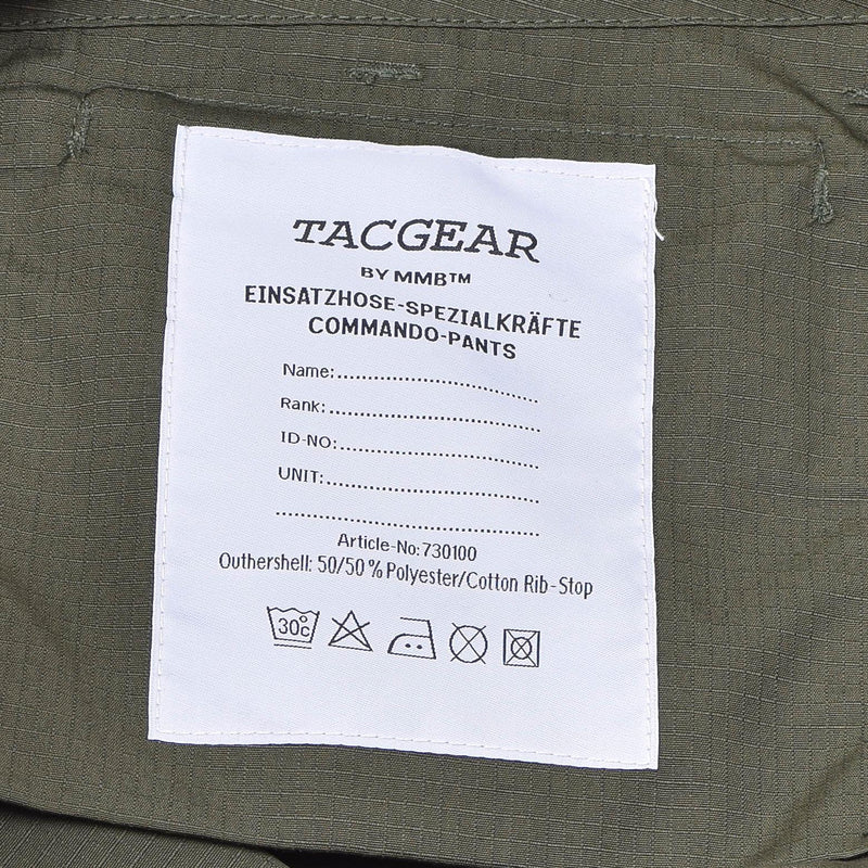 Pantalon cargo militaire TACGEAR en ripstop renforcé tactique olive